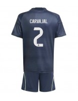 Real Madrid Daniel Carvajal #2 Vieraspaita Lasten 2025-26 Lyhythihainen (+ shortsit)